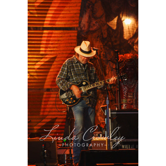 Neil Young with his Les Paul Guitar